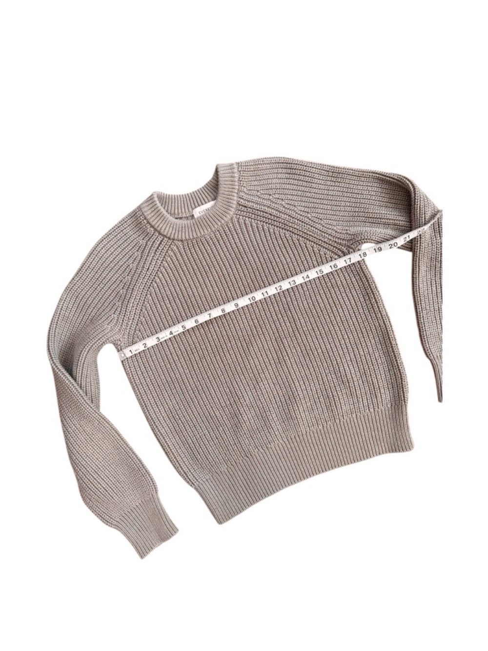 EVEREVE | Ava Classic Knit Pullover Sweater in Mauve Mushroom (Beige), Small - Picture 10 of 13